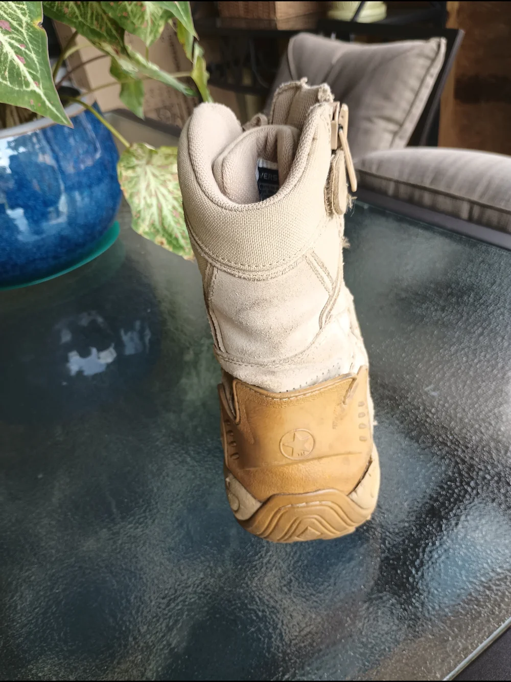 Converse Men's Rapid Response Tactical Boots Tan Suede Side Zip Size 11.5 W